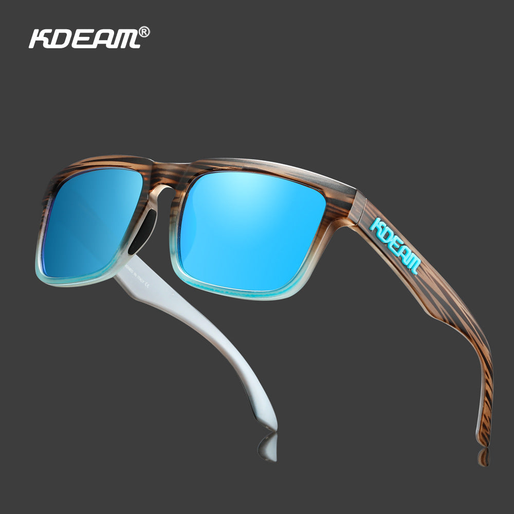 KDEAM Square Outdoor Polarized Sunglasses Classic All-match Men And Women Sunglasses Fishing Sports Glasses KD332