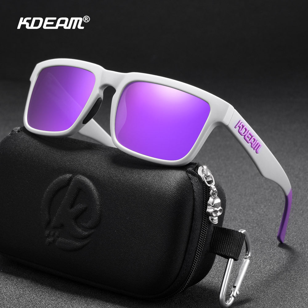 KDEAM Square Outdoor Polarized Sunglasses Classic All-match Men And Women Sunglasses Fishing Sports Glasses KD332
